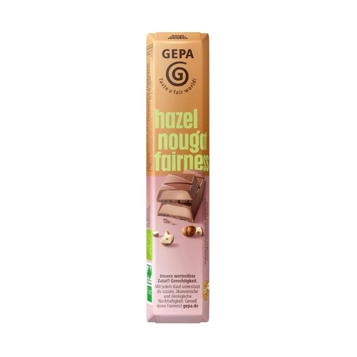 GEPA Organic Fairetta whole milk hazelnut nougat