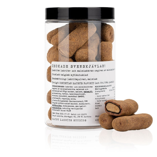 Chocolate licorice "CHOKADE SVENSKJÄVLAR!" - Haupt Lakrits