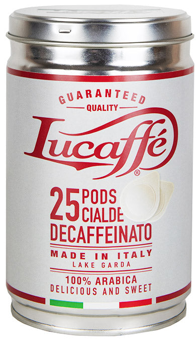 Lucaffé caffeine-free ESE pads unpackaged