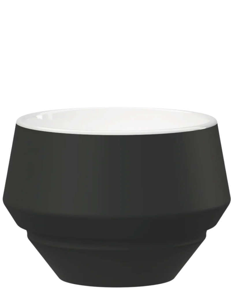 Maniko Milchkaffeetasse Schwarz matt