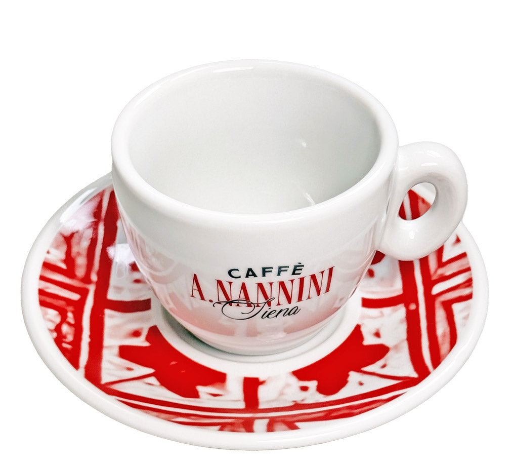 Cappuccino cup and red saucer - Nannini